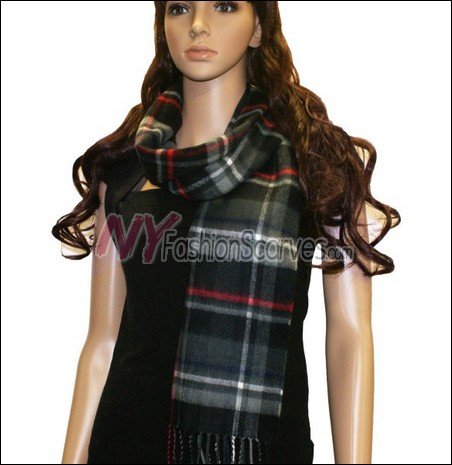 Plaid Cashmere Feel Scarf <br>NY43-01