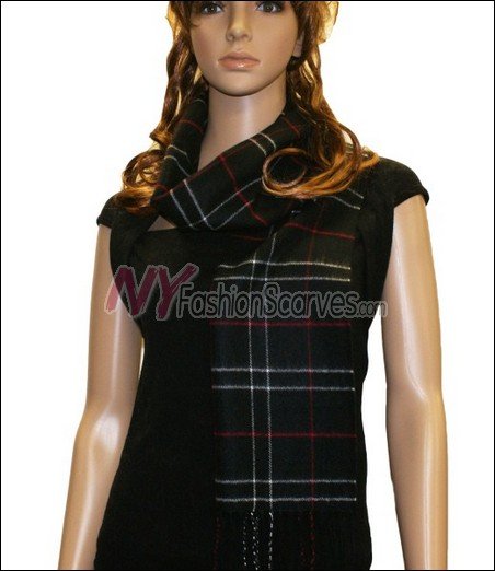 Plaid Cashmere Feel Scarf <br>NY49-01