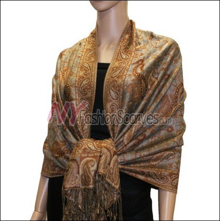 Small Paisley Pashmina <br>Pale Goldenrod