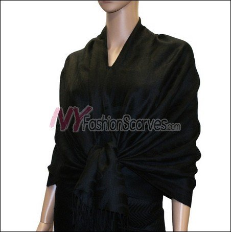 Multi Circle Soft Pashmina <br>Black