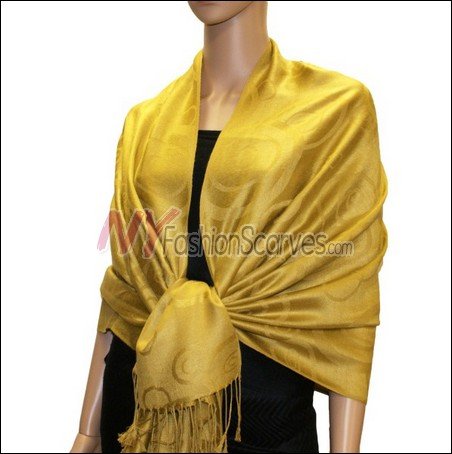 Multi Circle Soft Pashmina <br>Goldenrod
