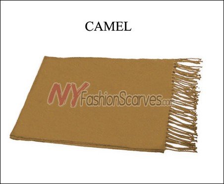 Solid Cashmere Feel Scarf Camel