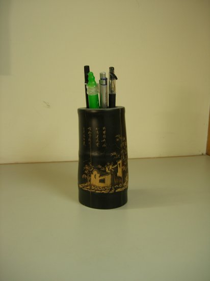 Simple Art Bamboo Pen Pot