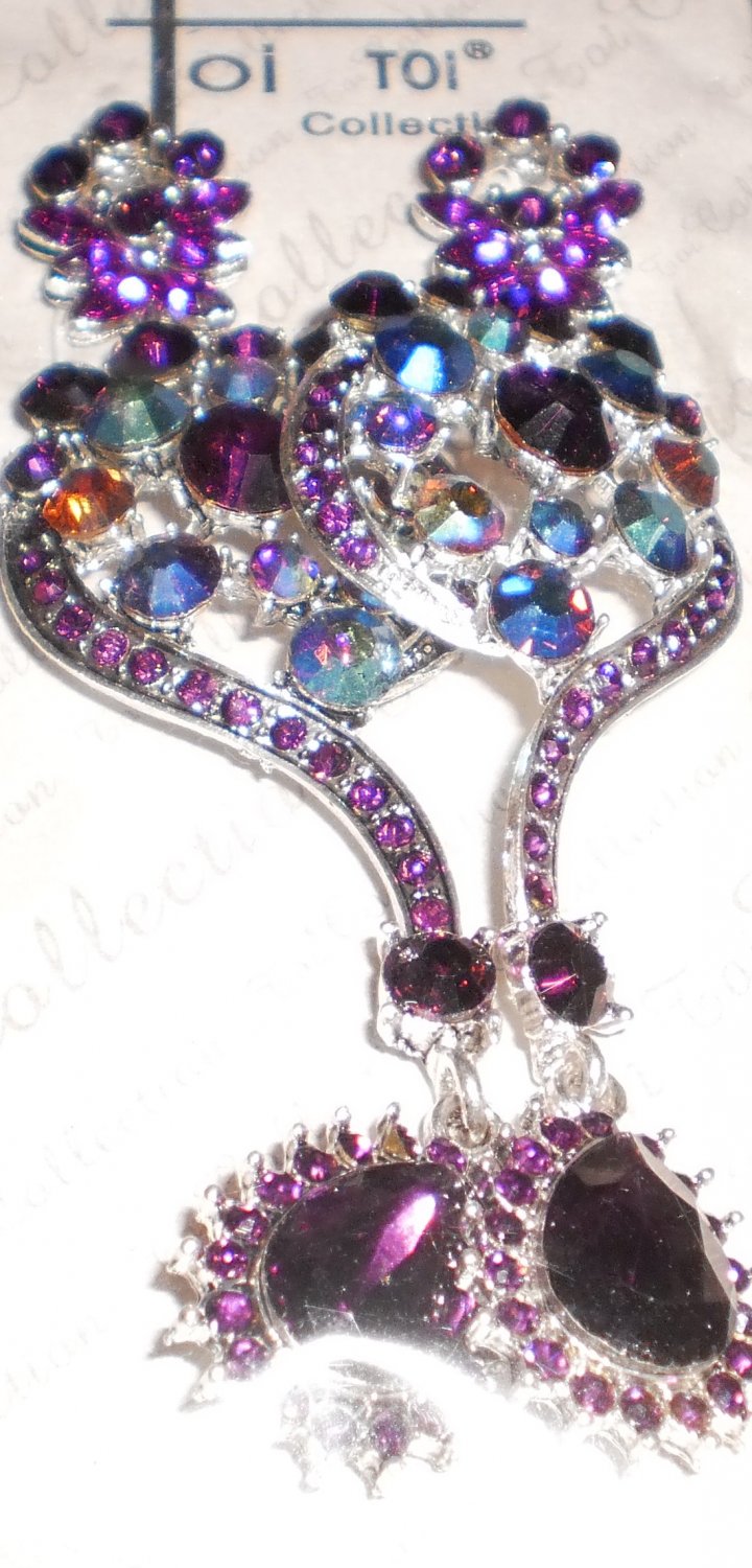 dazzling purple earrings