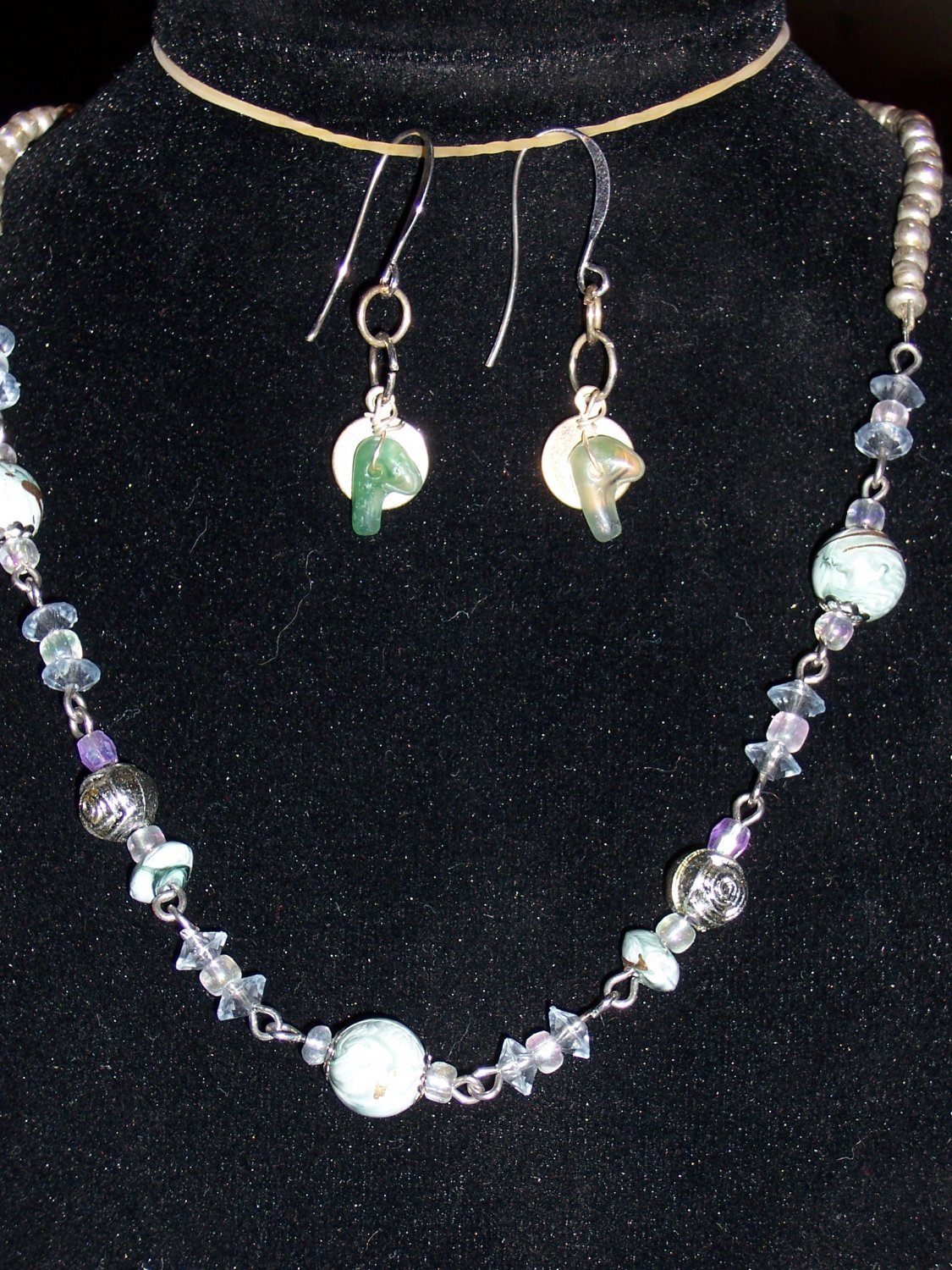Matching necklace and earring set