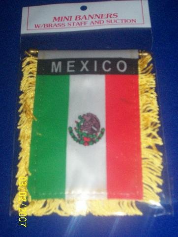 Mini Banner- 4" x 6"- MEXICO Flag