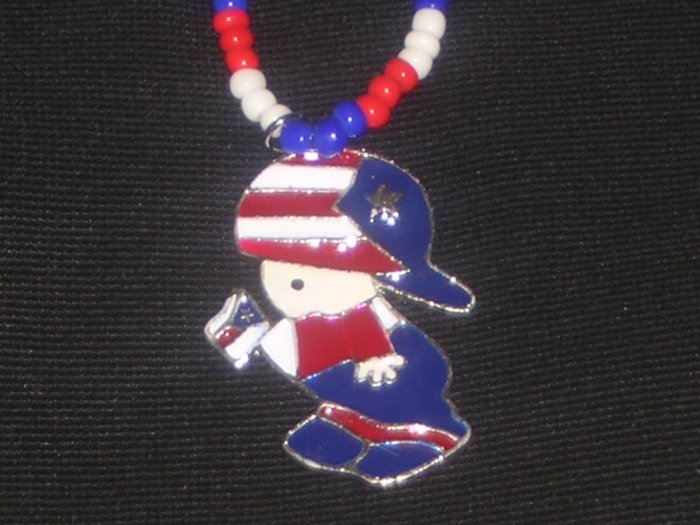 Puerto Rico Boy w/ Flag Beaded 20 "