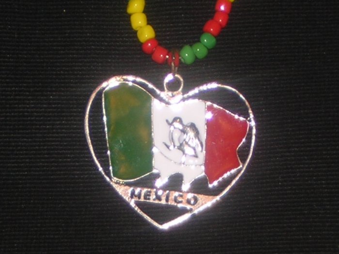 MEXICO Boy w/ Flag Beaded 20 "