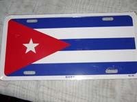 Car License Plate - Cuba Flag