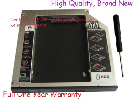 New 12.7mm SATA 2nd Hard Drive SSD Caddy for ASUS N56DP N56VM