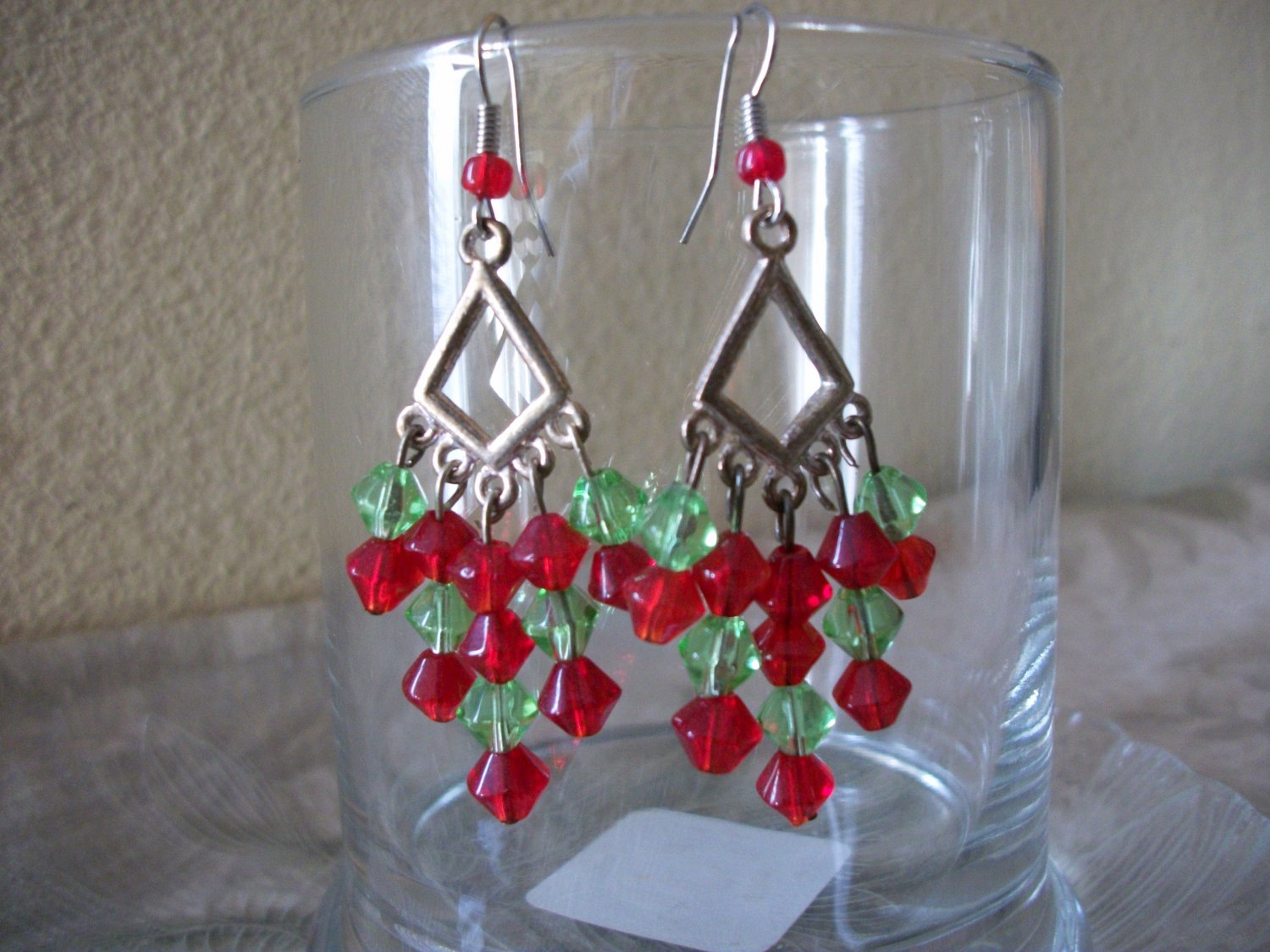 Handmade Christmas Dangle Earrings