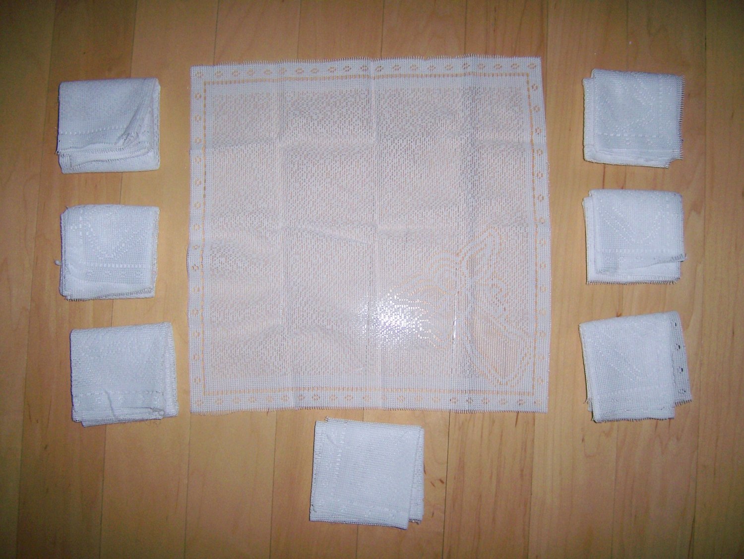 Set Of Eight White Napkins