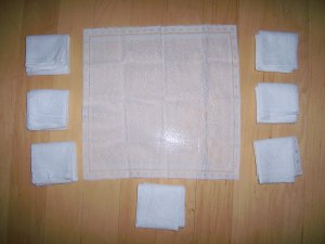Set Of Eight White Napkins