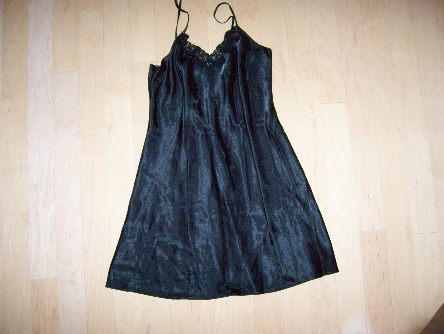 Ladies/Misses Dress Length Black Nightie