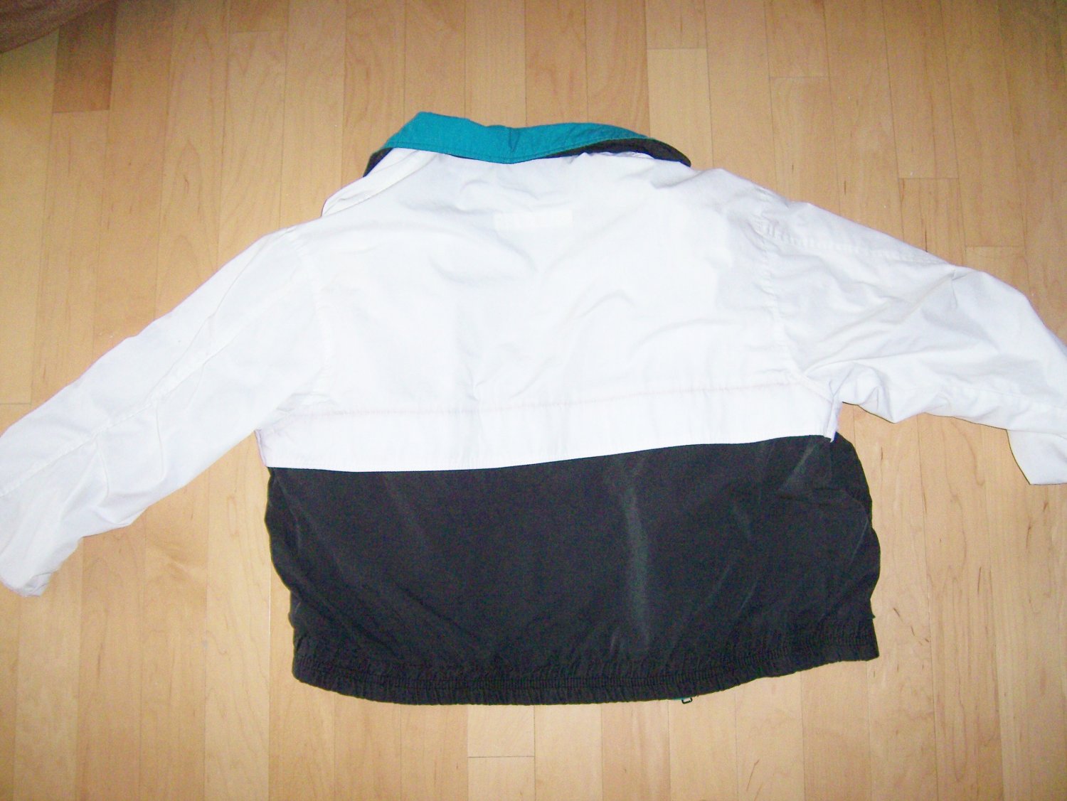Men's White Jacket W Black Aqua&Yellow Trim
