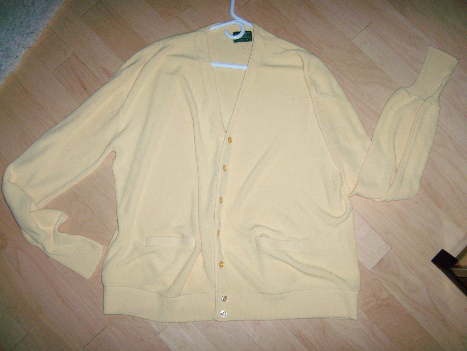 Men's Sweater Yellow By Haband XL