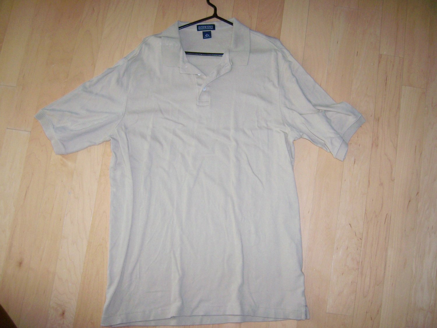 Tan Lands End Golf Shirt XL
