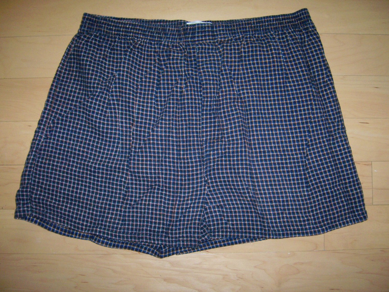 Men's Volley Shorts Navy w Red/White Small Checkered Pattern