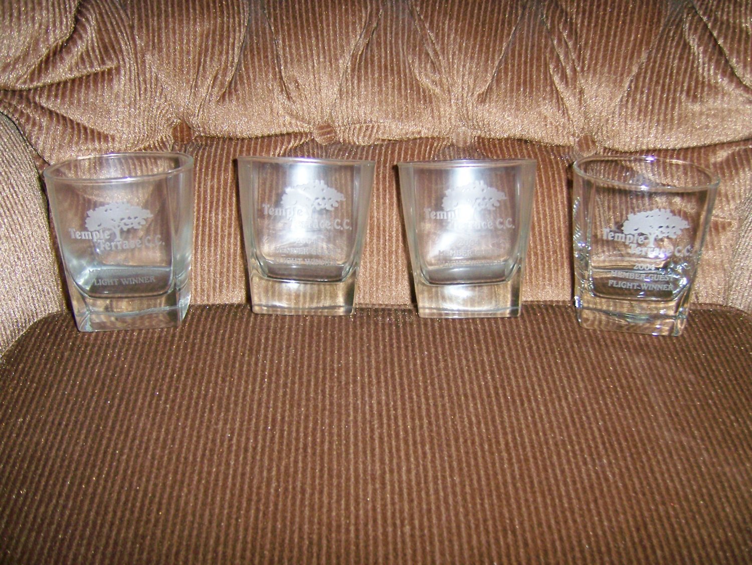 Glasses Country Club Logo Set Of 4
