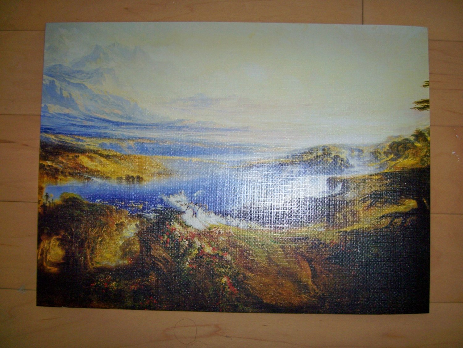 Painting Reproduced "The Plains Of Heaven" by John Martin