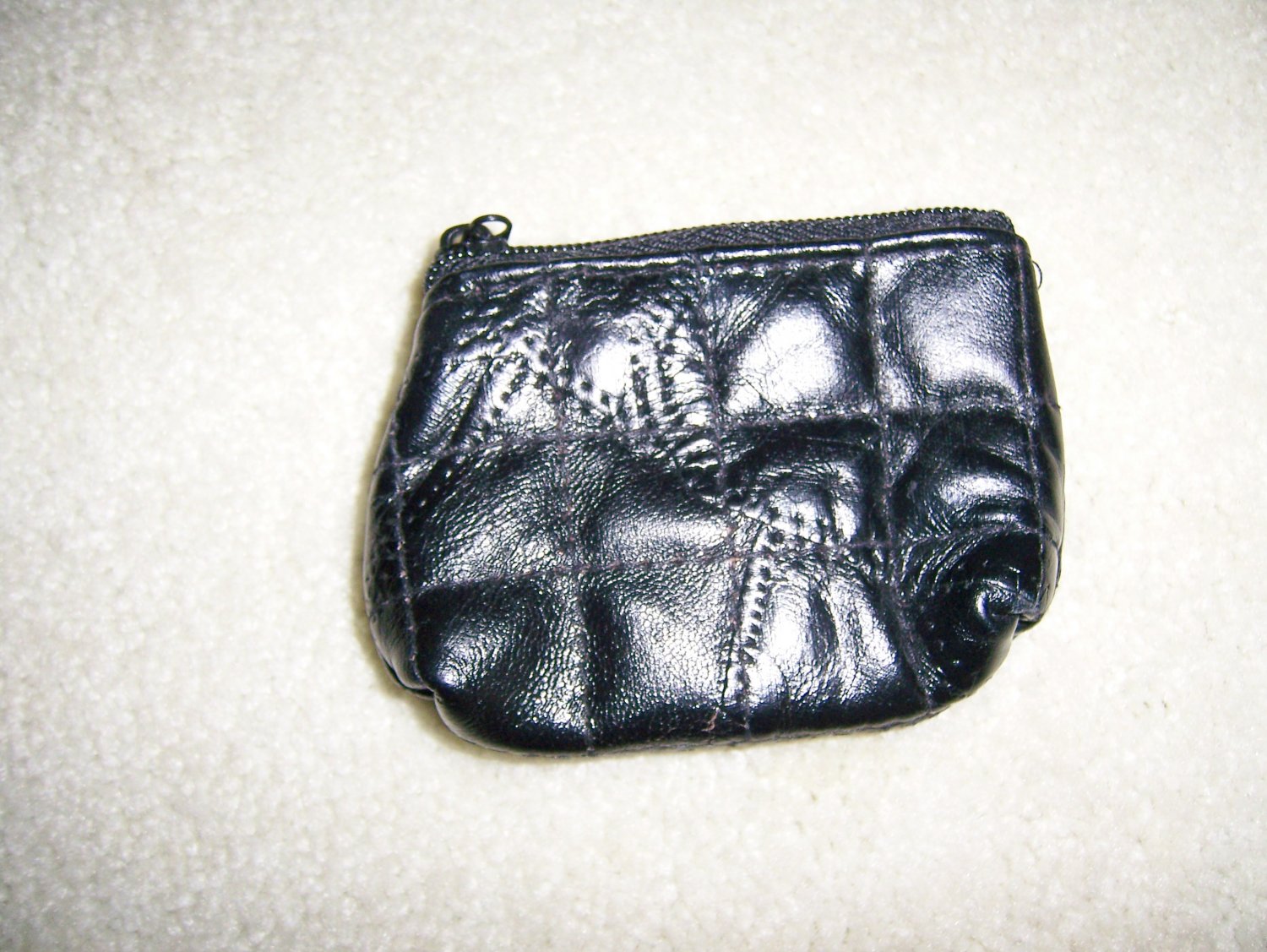 Black PatchWork Leather Coin Purse BNK156