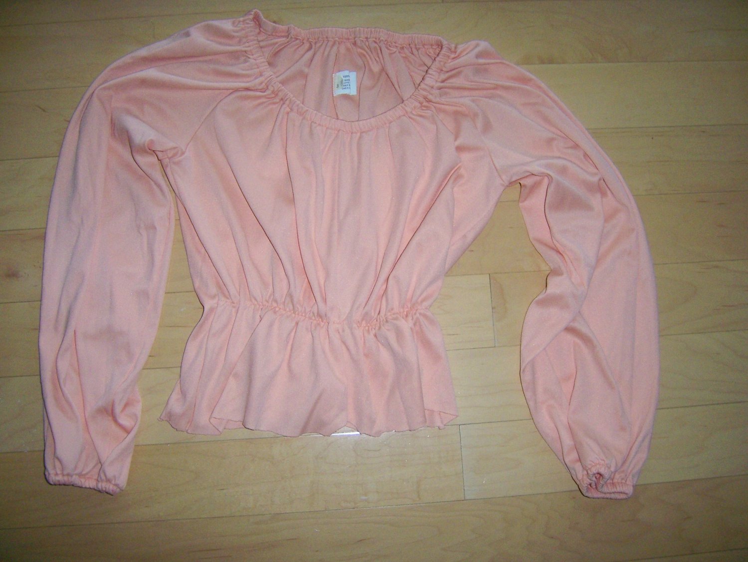 Peach Top Size 34 Long Sleeves Elastic Waist BNK204