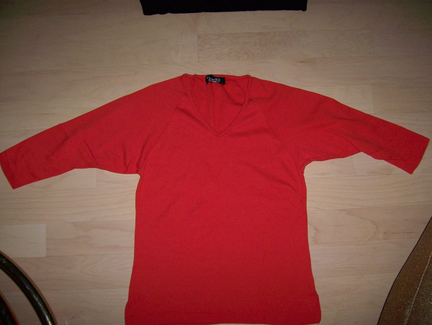 Sweater Red 3/4 Sleeves Size 34 BNK214