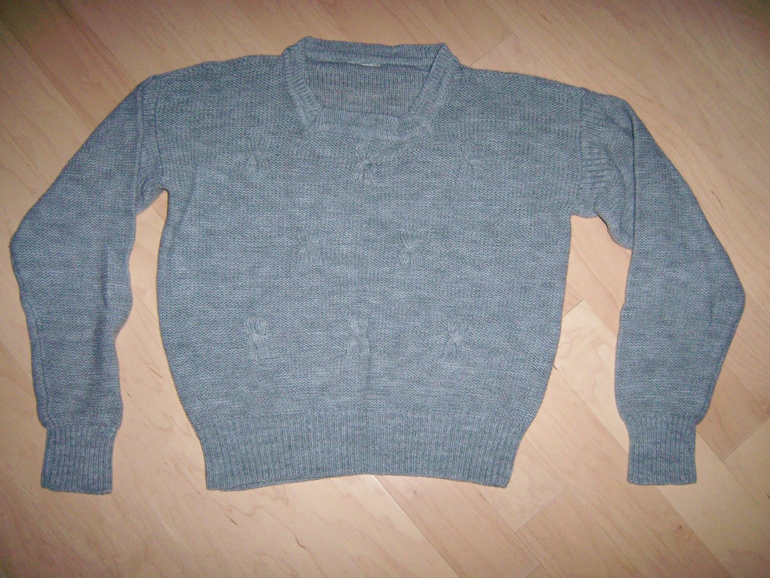 Sweater Long Sleeves Size 334 Gray BNK215