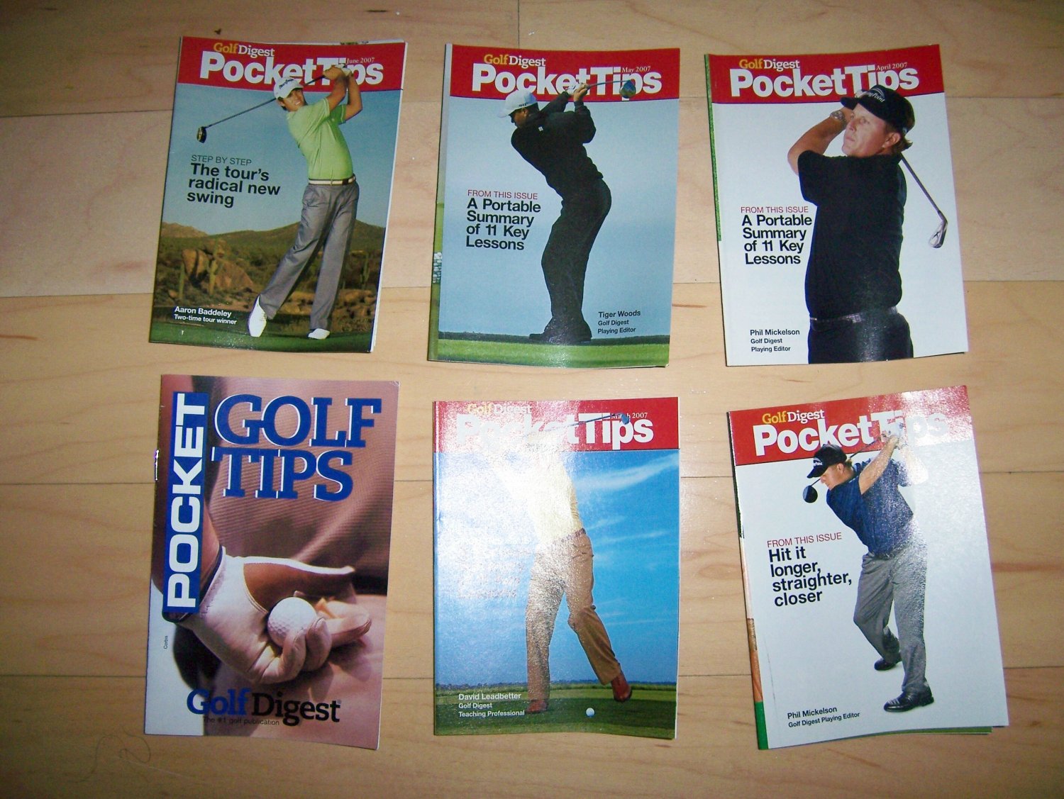 6 Pocket Size Golf Tips Brochures BNK227
