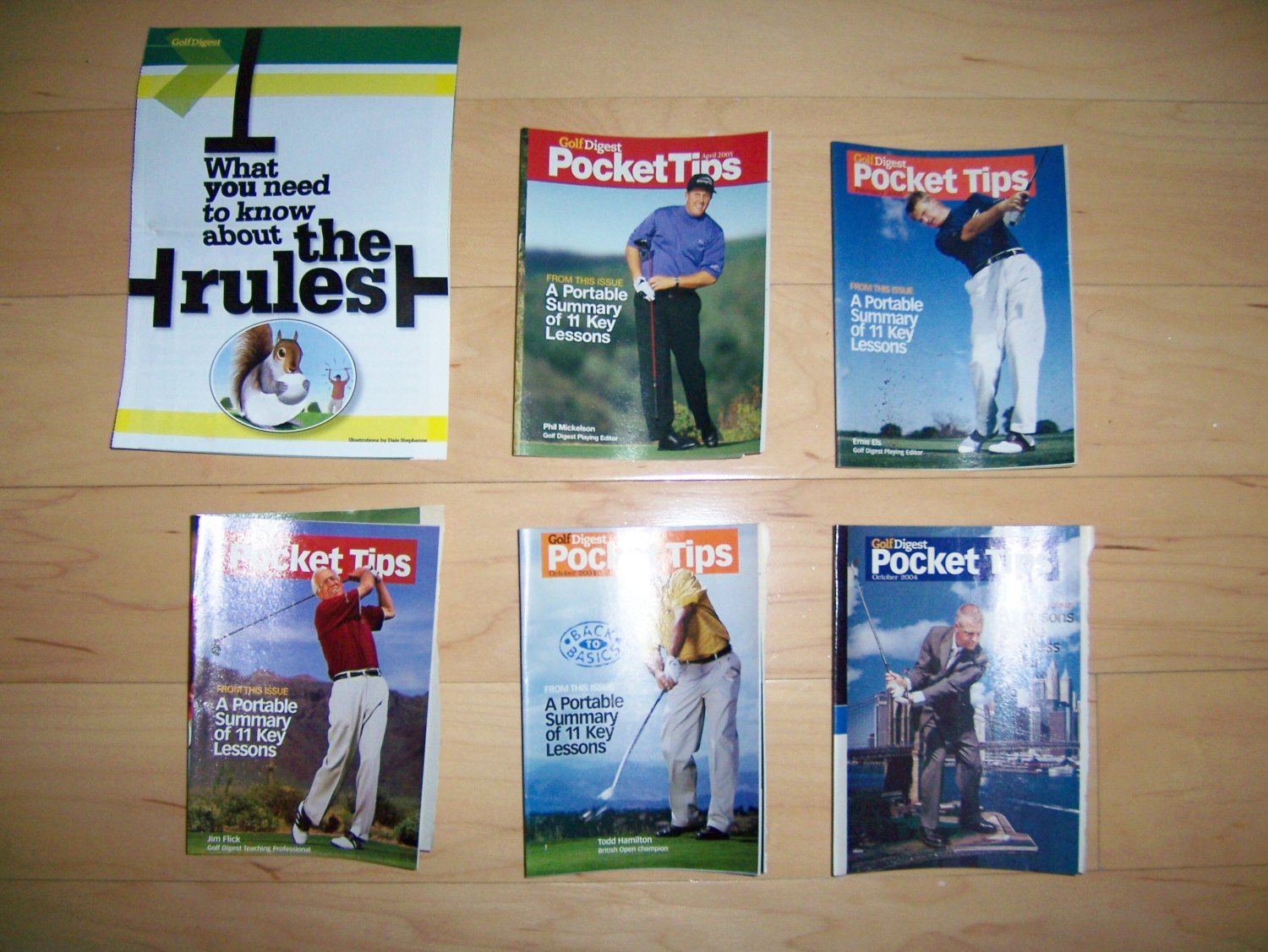 6 Pocket Size Books Golf Tips BNK228