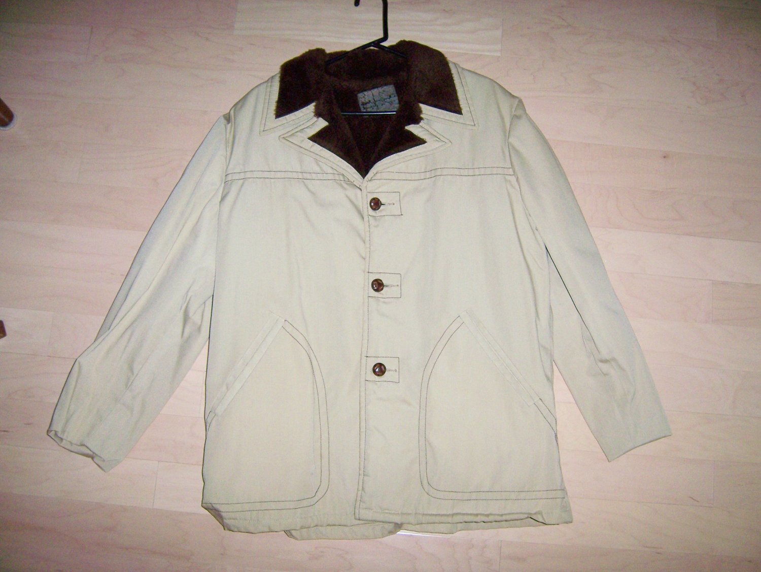 Men's Jacket Fur Lined & Collar Trim Size 44 BNK275