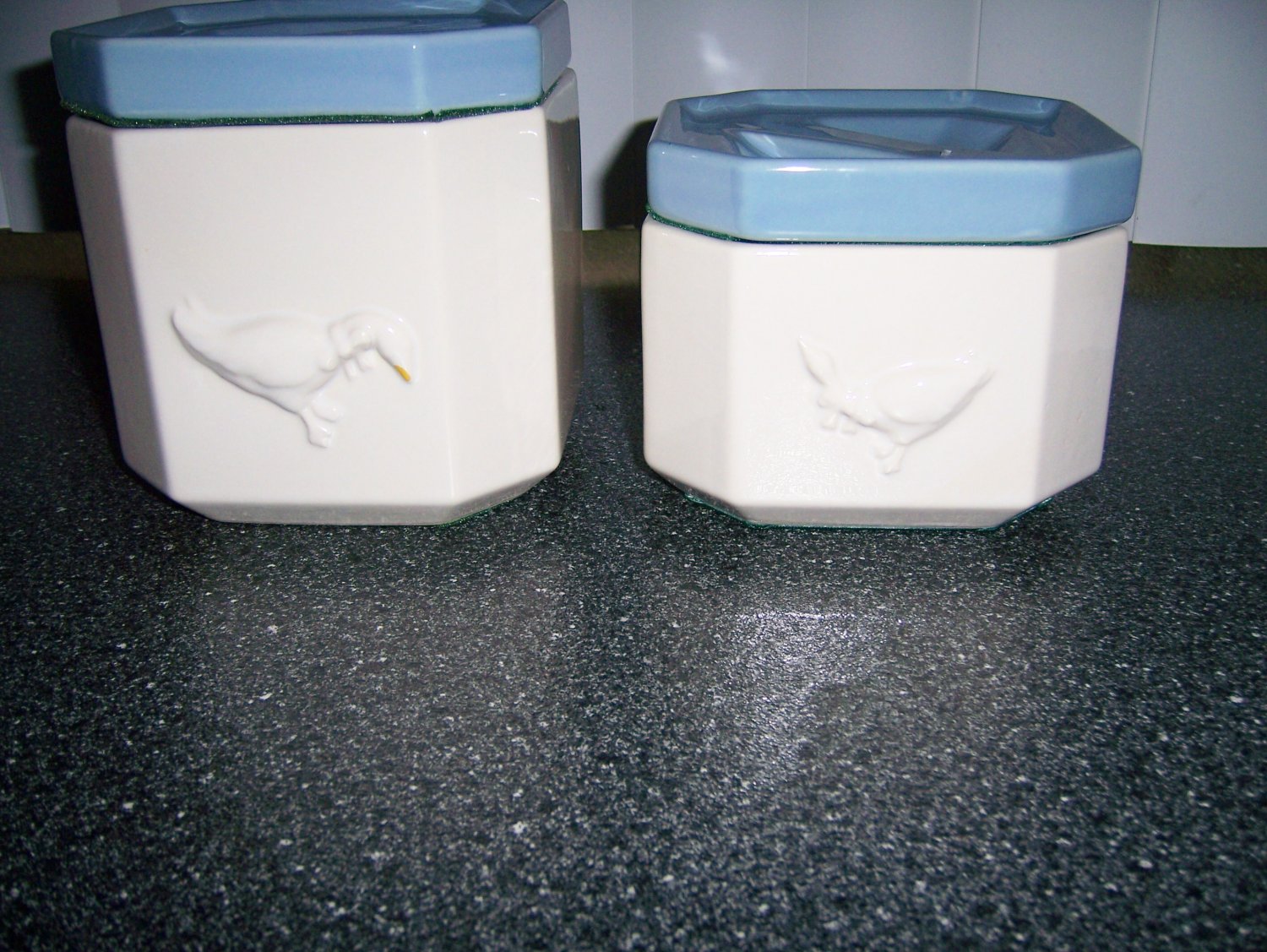 Canister Set White w Duck Design BNK291