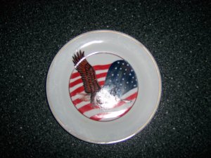 Collectors Porcelain American Eagle Plate BNK516