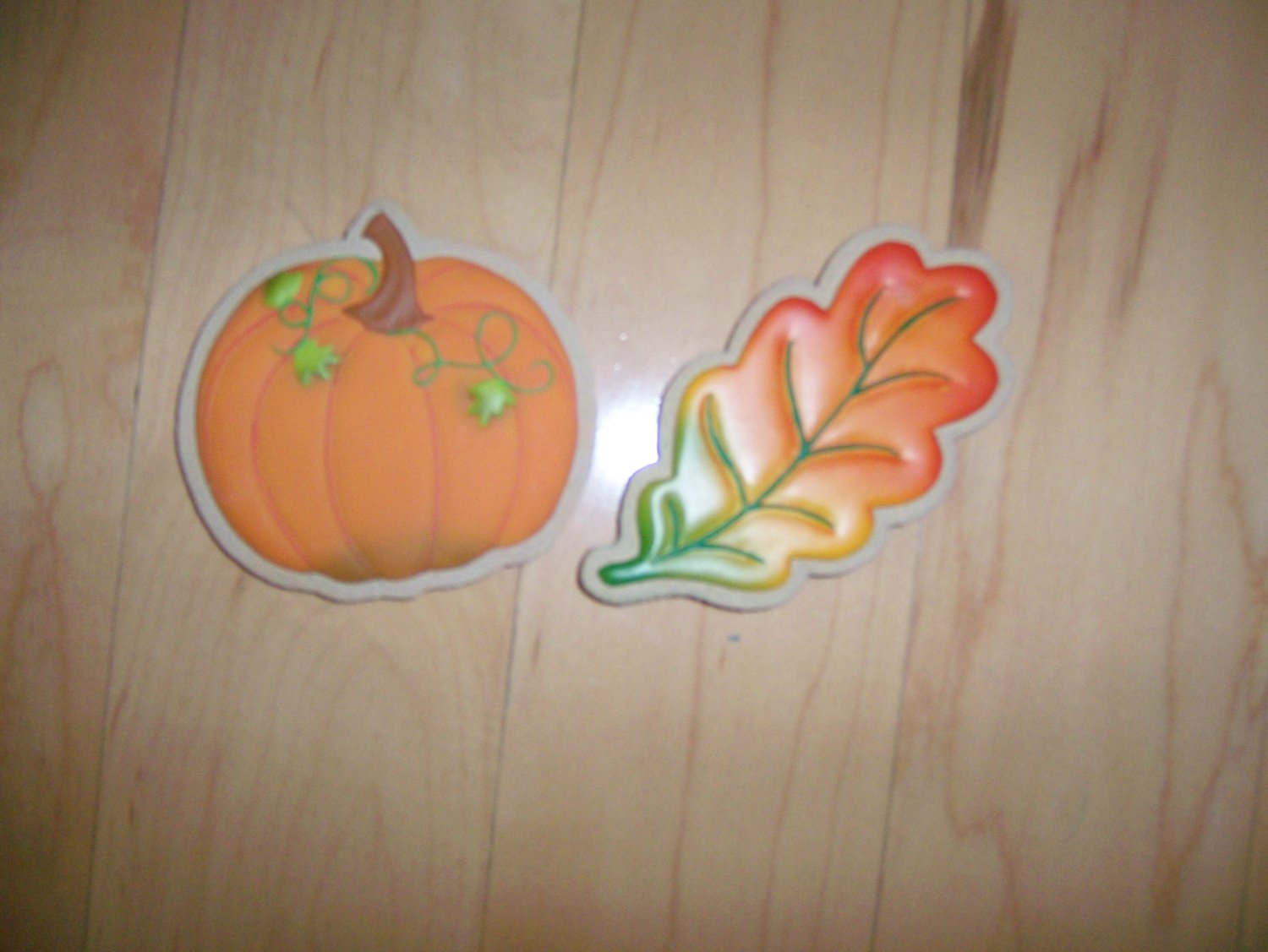 Pumpkin & Leaf Magnets For Halloween & Thanksgiving BNK577
