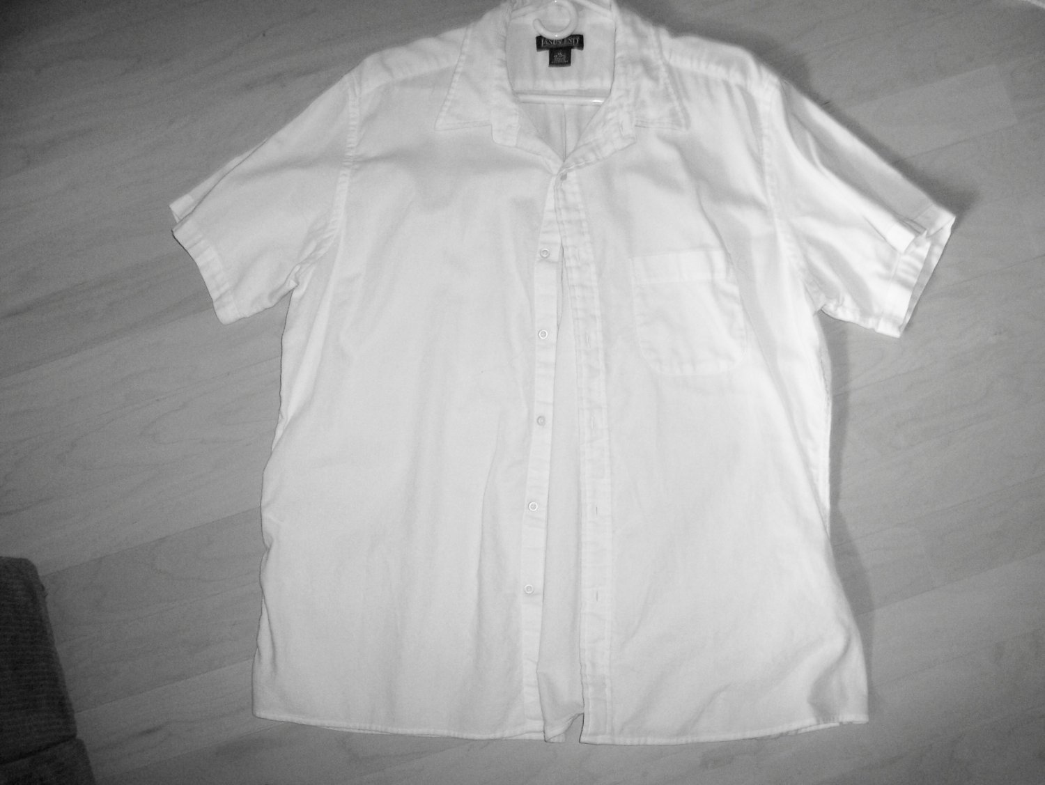 Men's White Short Sleeve Shirt by Lands End BNK596