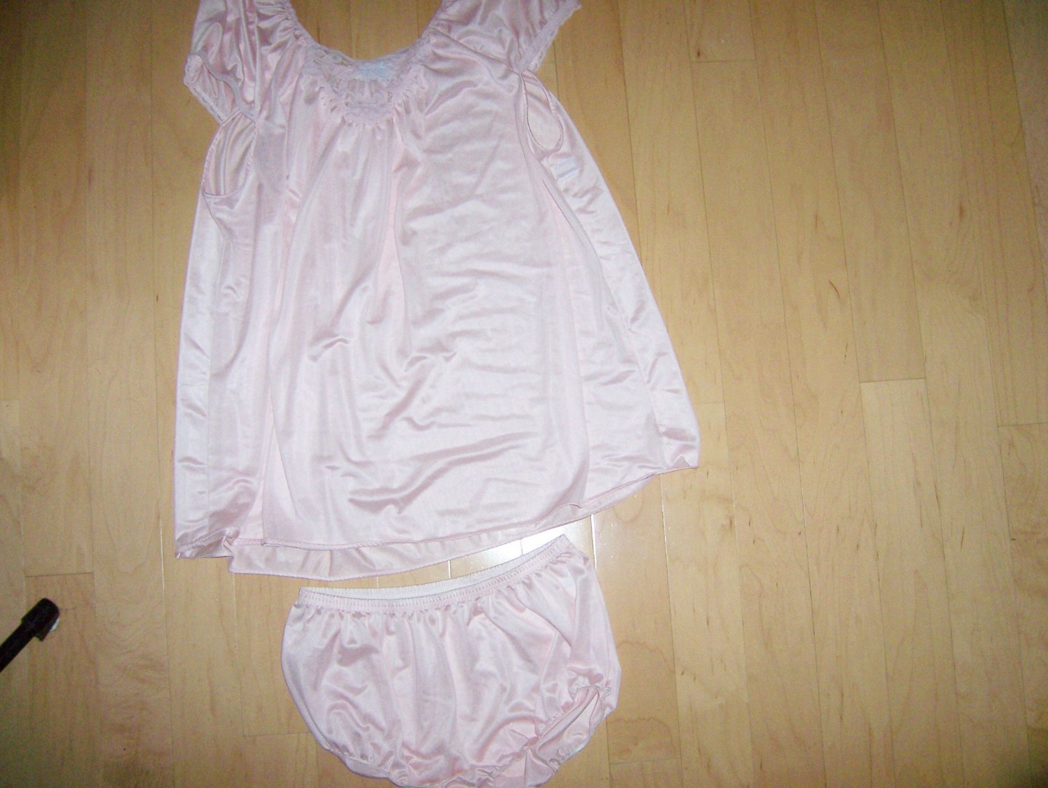 Pink Waist Length Nightie with Panties BNK617