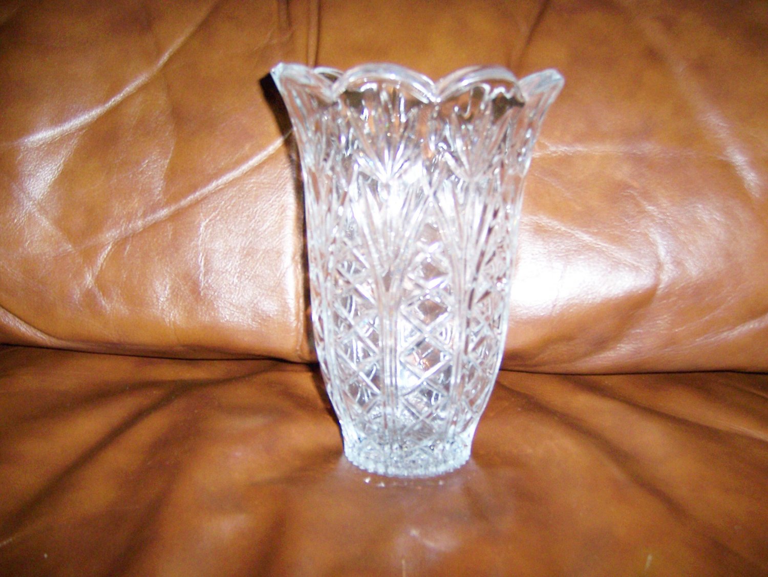 Decorated Glass 7" Vase BNK665