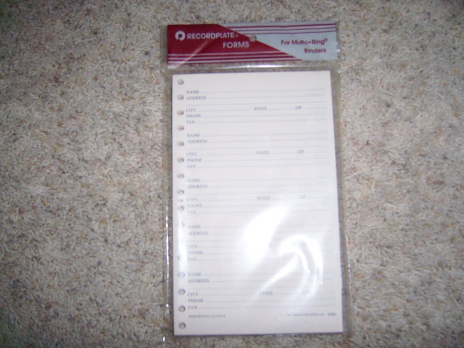 Refill Forms For Multi Ring Binder BNK746