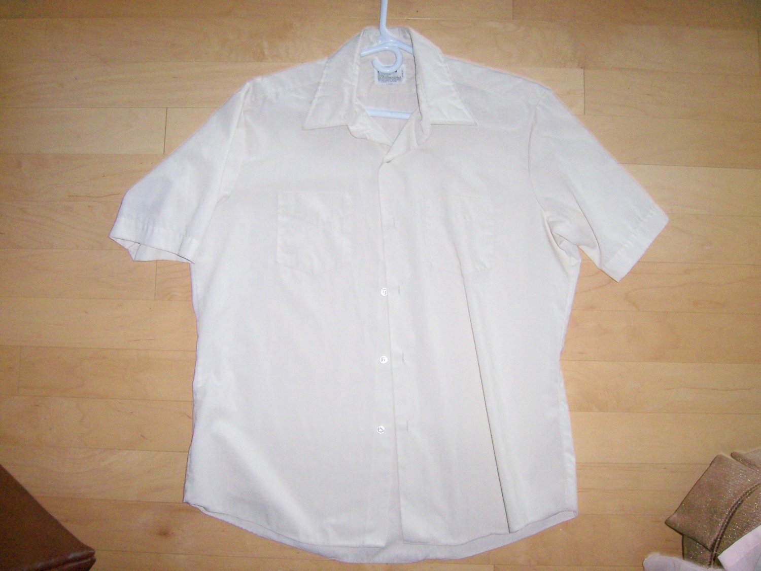 Men's Short Sleeve Shirt Yellow By Wards BNK766