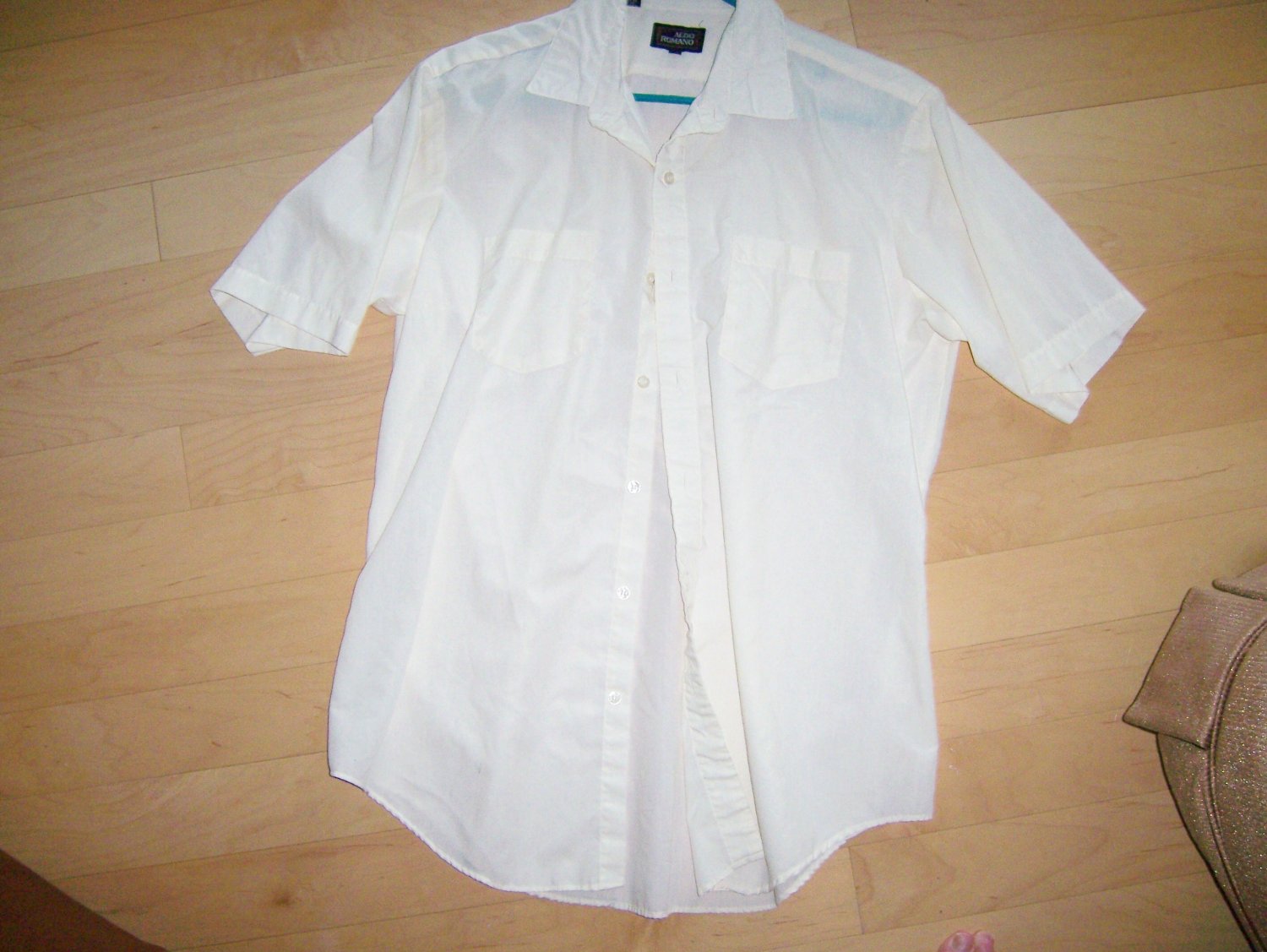 Men's Short Sleeve Shirt by Aldo Romano 16 1/2 BNK767