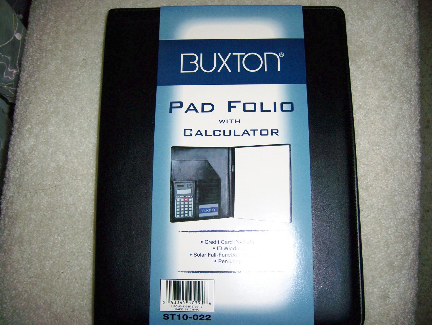 Folio Padded w Calculator Leatherite Folder BNK855