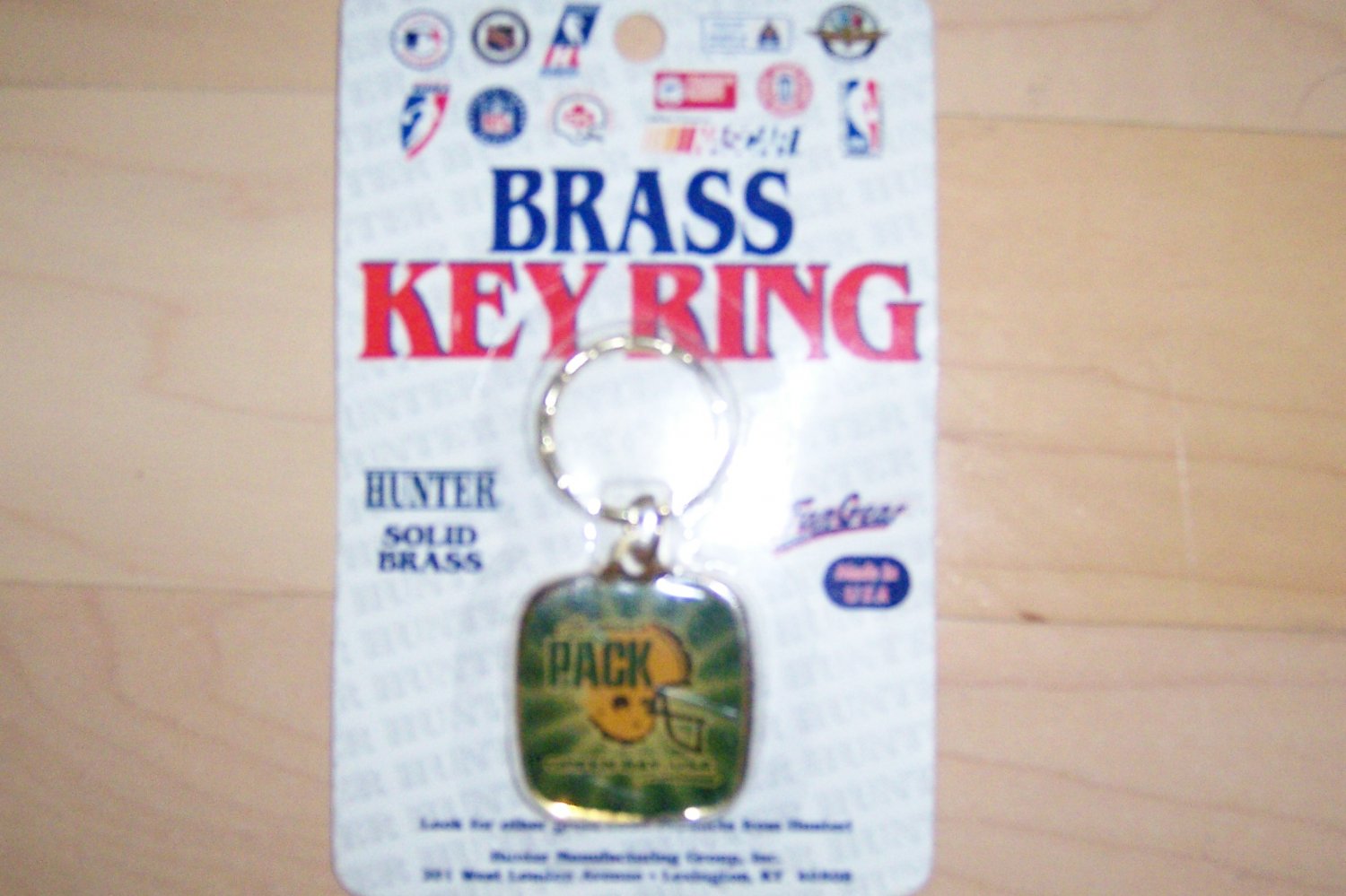 Brass GreenBay Packers Key Ring by Fan Gear BNK1054