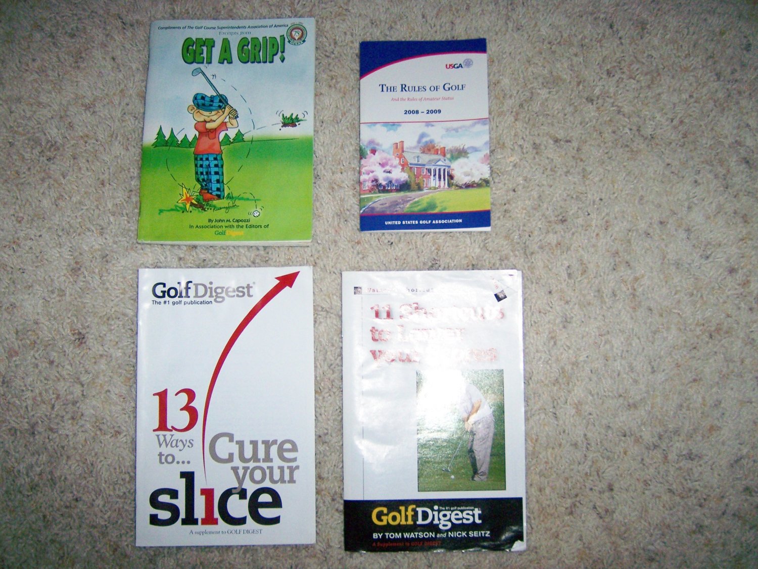 Four Golf Books Incl Golf Rules BNK1089