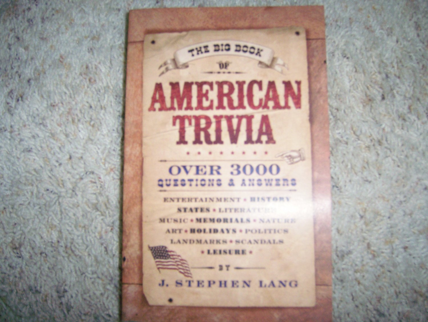 American Trivia 13 Chapter Book BNK1126