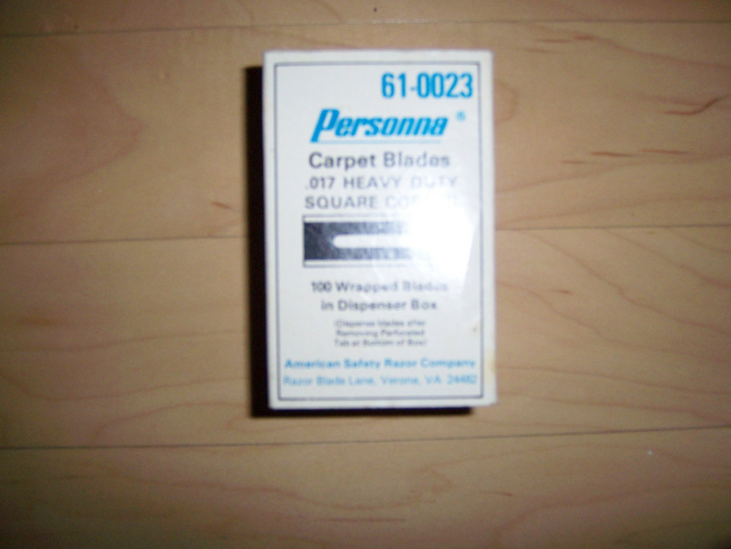 H/D Slotted Square Cornor #61-0023 Personna Blades BNK1183