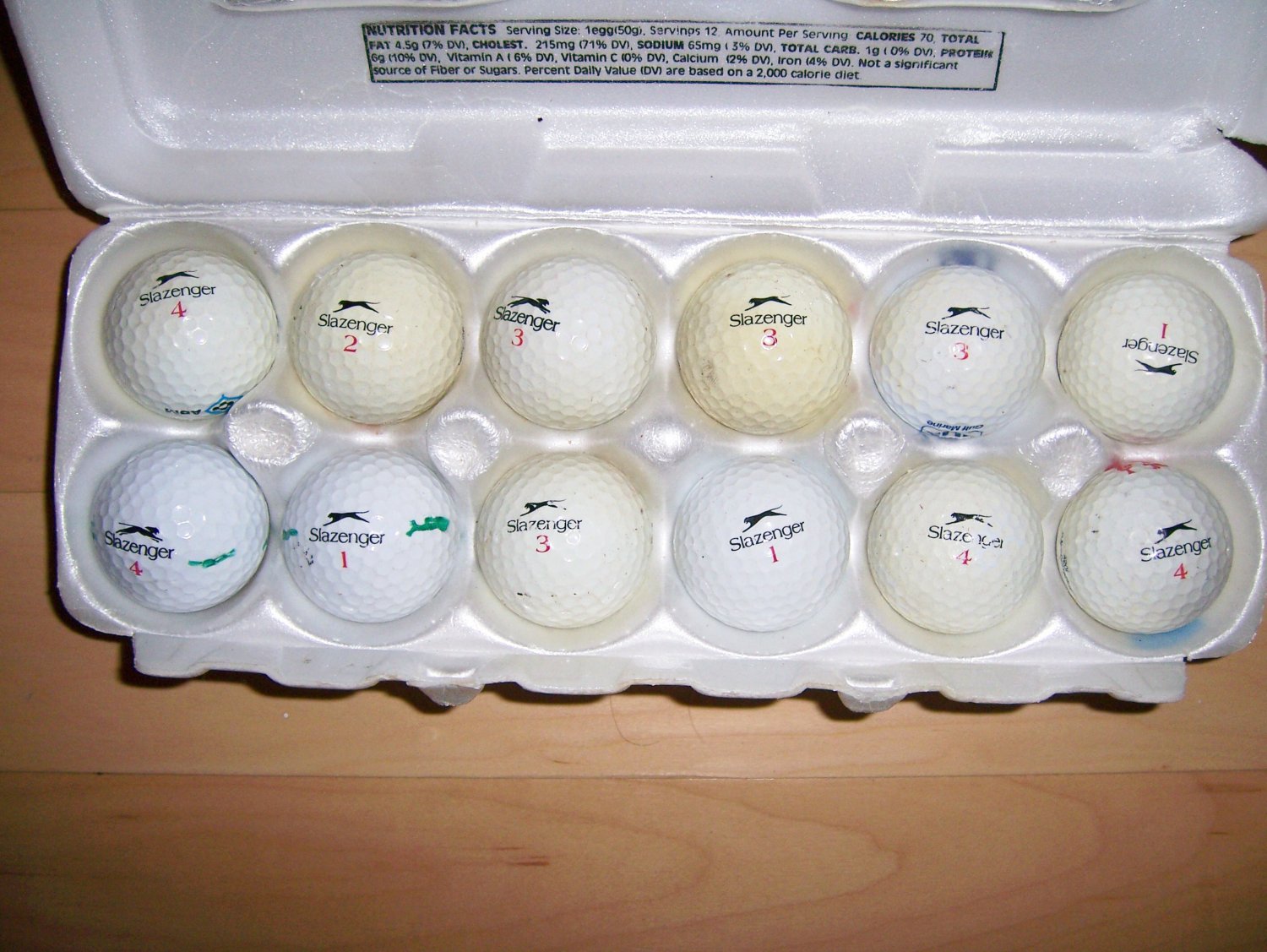Slazenger Golf Balls Eighteen PreOwned BNK1200