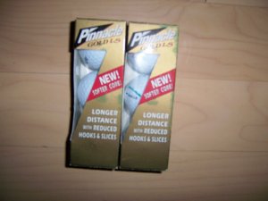 Pinnacle LS Gold 6 Golf Balls Longer Distance With Reduced Hooks & Slices New Softer Core BNK1261