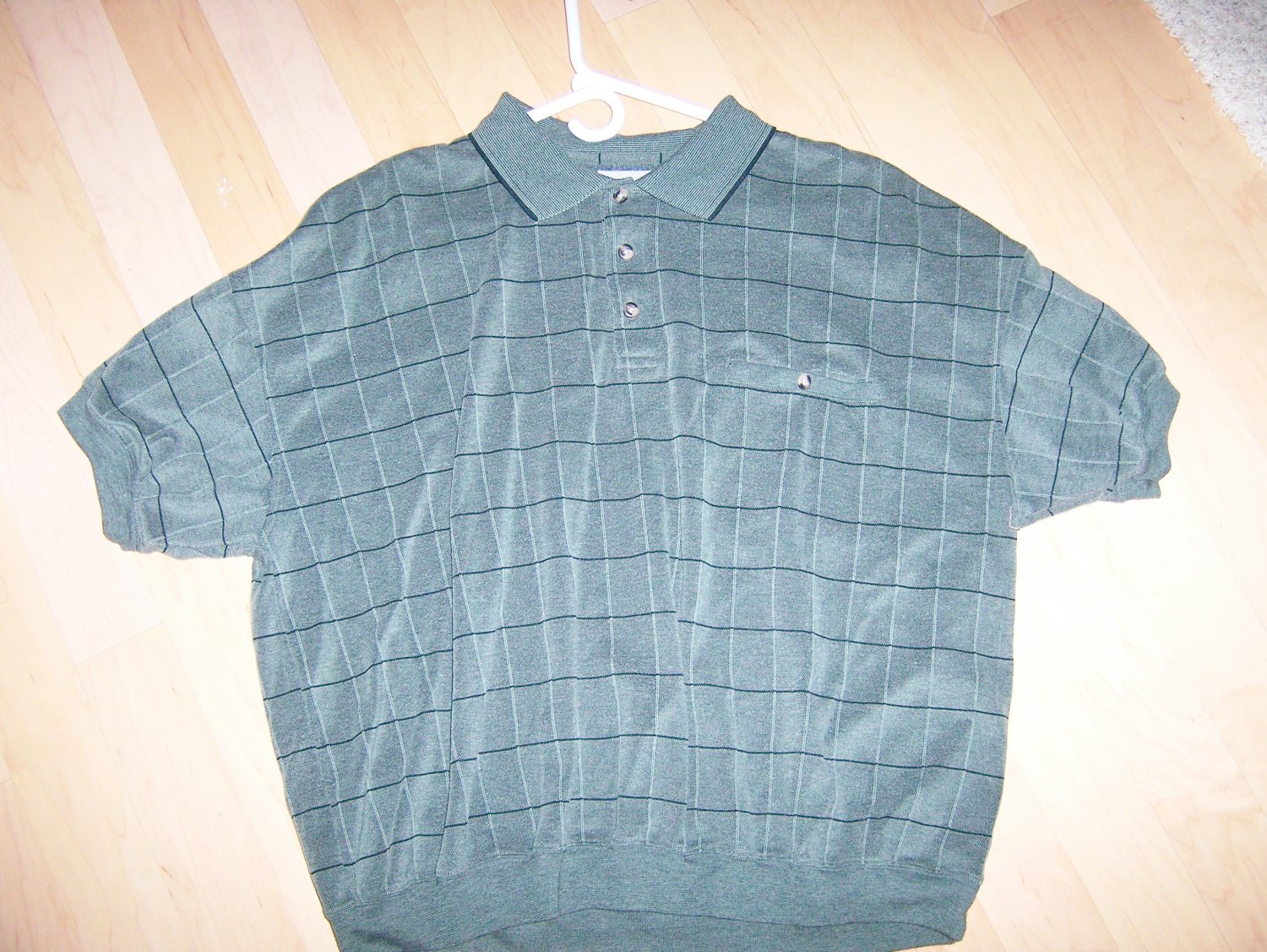 Men's polo Shirt XXL Greay Checked BNK1379