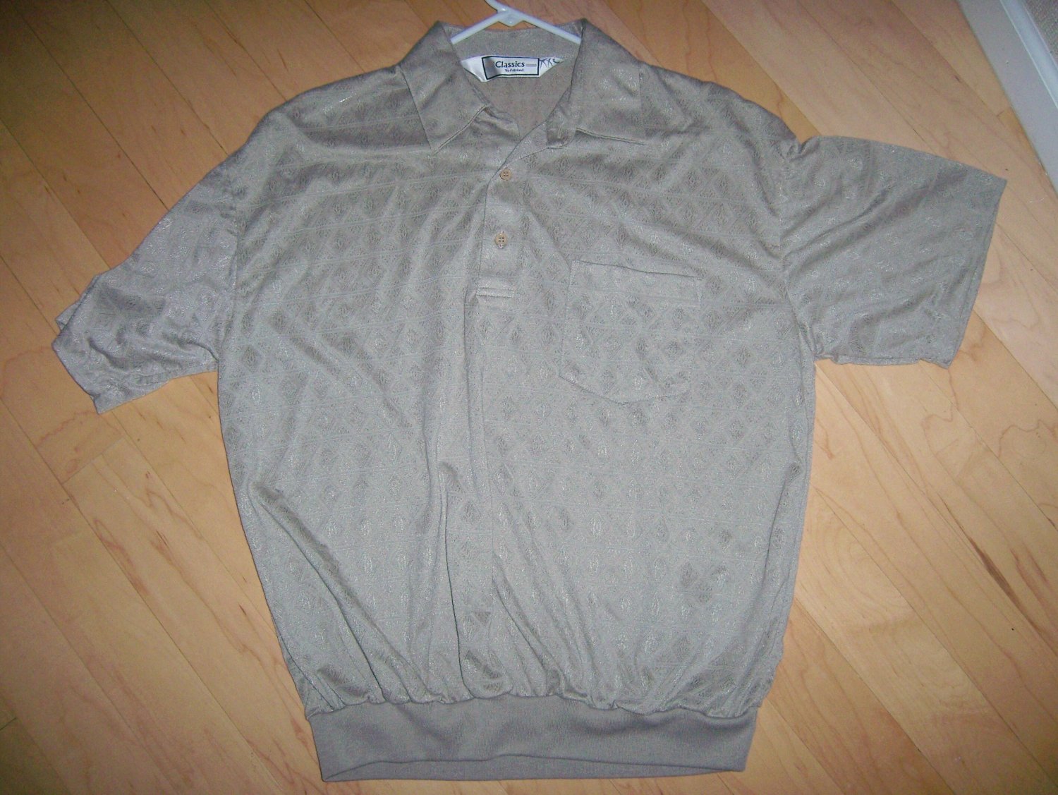 Men's Short Sleeve Upper Left Pocket Light Tan XXL Polo Shirt BNK1384