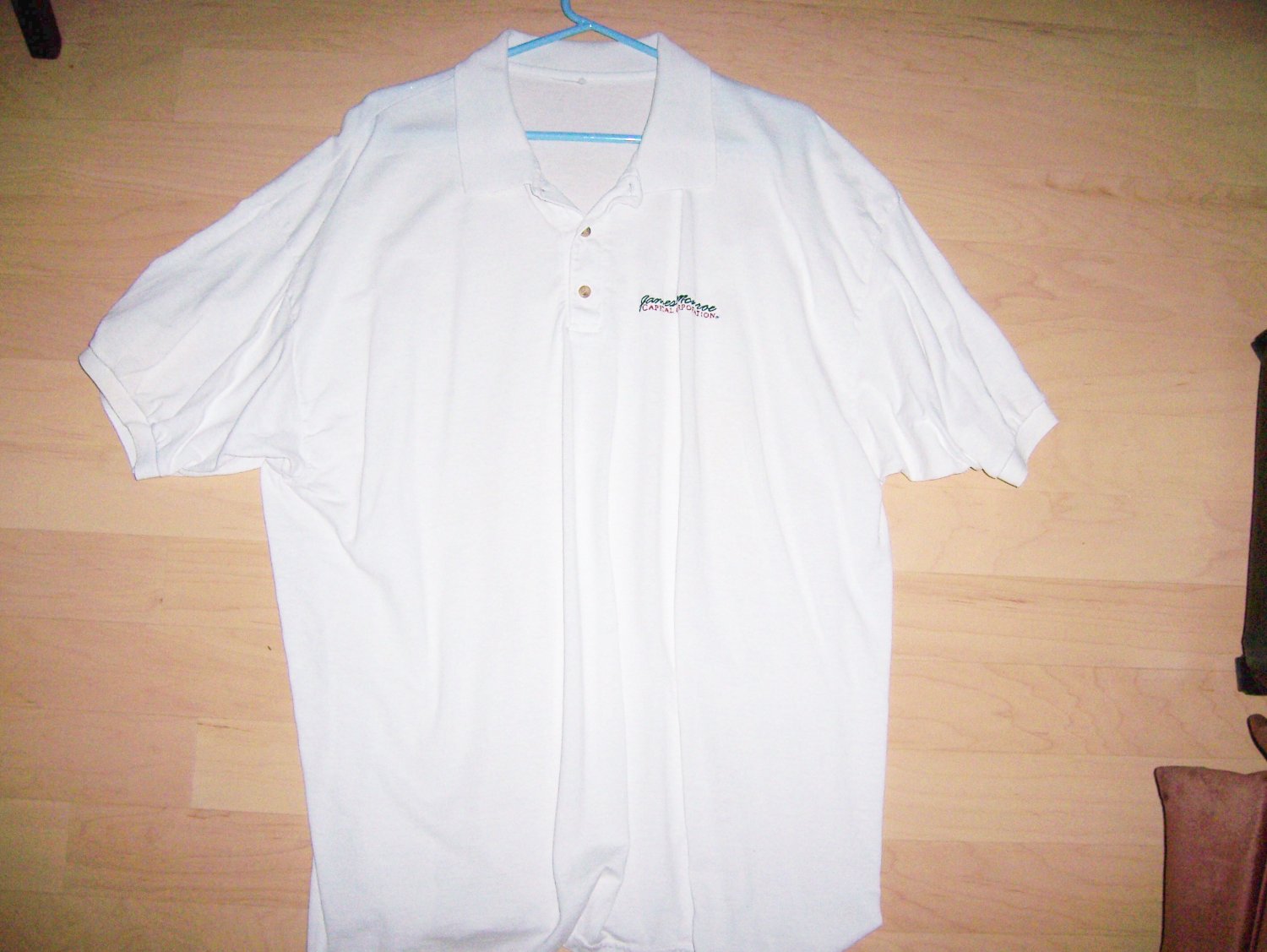 Men's Golf Shirt XXL James Monroe White w Logo BNK1397